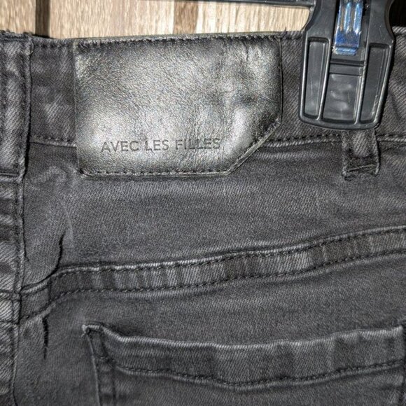 *3 FOR $9* Avec Les Filles High Rise Waisted Straight Leg Fit Dark Wash Pants 0 - Picture 3 of 5